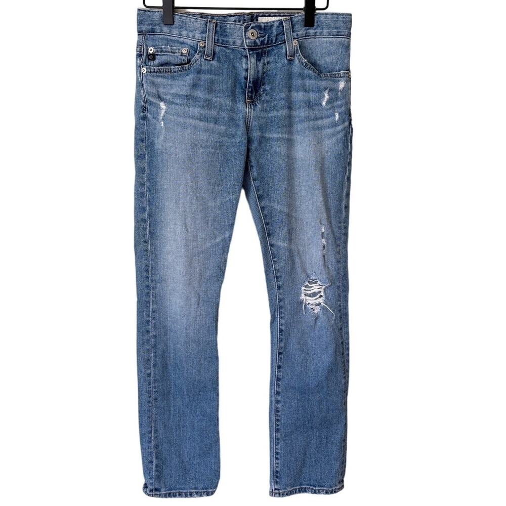 AG Adriano Goldschmeid Distressed Ankle Jeans 25 R Straight
